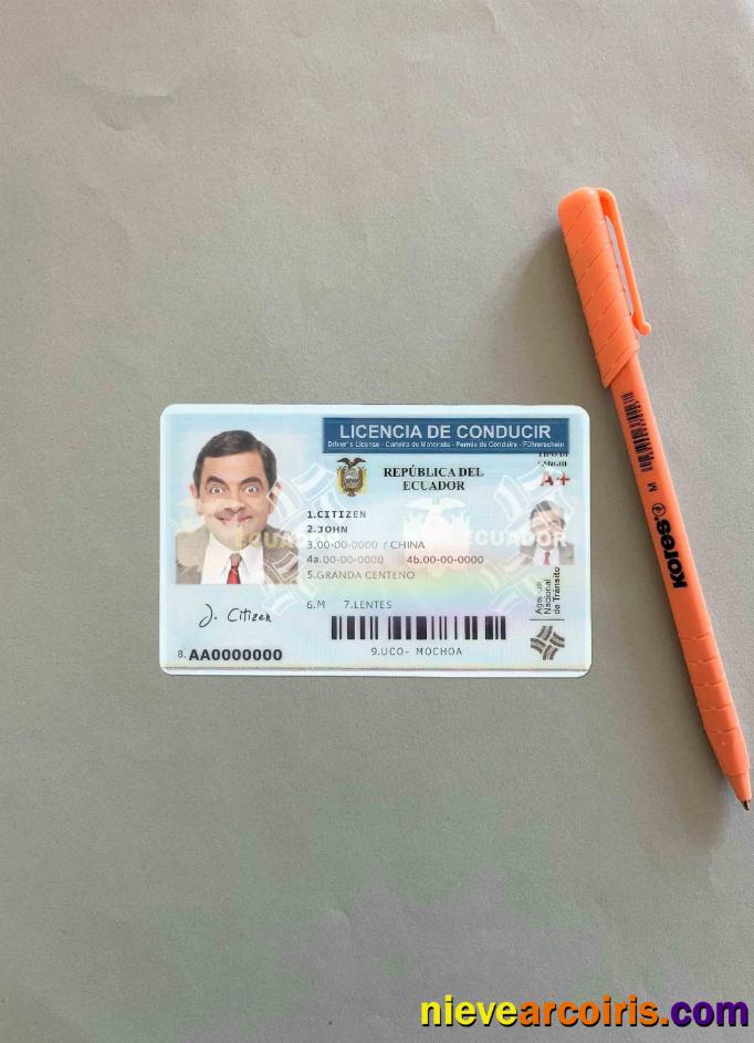 Ecuador driving license photolook